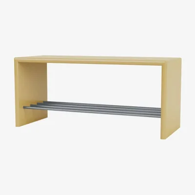 Made in Design Montsk Bench wood yellow / Shoes Storage - L 100 cm - MONTANA