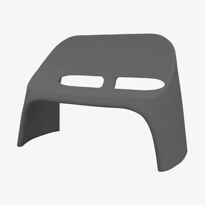 Made in Design Amélie Bench with backrest - 2 seats by Slide Grey