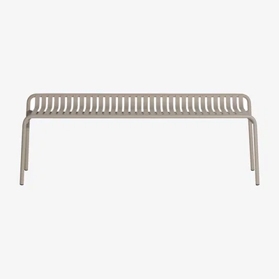 Made in Design Week-end Bench metal beige / Aluminium - L 158 cm - Petite Friture