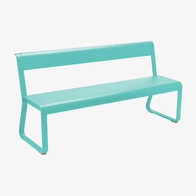 Made in Design Bellevie Bench with backrest - L 161 cm / 4 persons by Fermob Blue