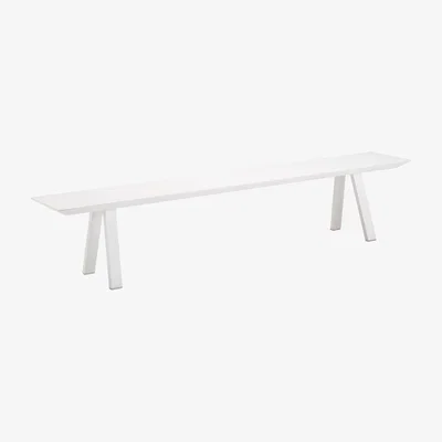 Made in Design Vanity Bench - L 220 cm / Aluminium by Vlaemynck White