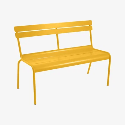Made in Design Bench with backrest Luxembourg metal / 2-3 seats - L 118 cm - aluminium - Fermob
