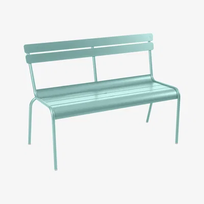 Made in Design Luxembourg Bench with backrest - 2/3 seaters - With backrest by Fermob Blue