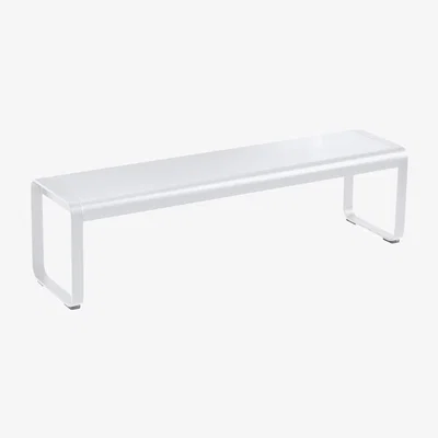 Made in Design Bellevie Premium Bench - / L 161 cm - Reinforced strength for intensive use by Fermob White
