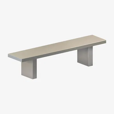 Made in Design Tommaso OUTDOOR Bench - / L 160 cm - Painted steel by Zeus Grey