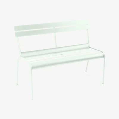 Made in Design Luxembourg Bench with backrest - / 2-3 seats - L 118 cm - Aluminium by Fermob Green