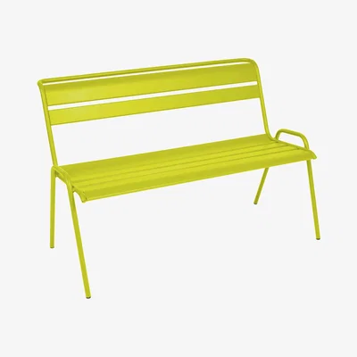 Made in Design Monceau Bench with backrest - W 116 cm - 2 to 3 guests by Fermob Green