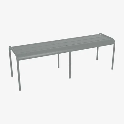 Made in Design Luxembourg Bench metal grey 3/4 seats / L 145 cm - Aluminium - Fermob