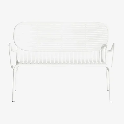 Made in Design Week-End Bench - / Aluminium - W 114 cm by Petite Friture White
