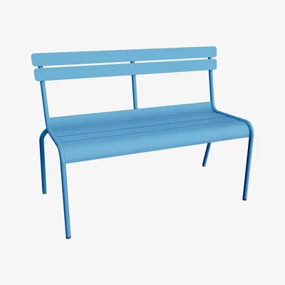 Made in Design Luxembourg Bench with backrest metal / 2-3 seats - L 118 cm - Aluminium - Fermob