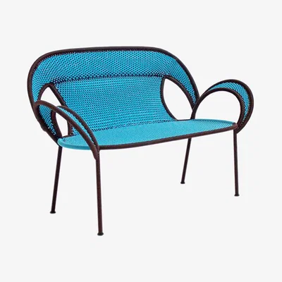 Made in Design M'Afrique - Banjooli Bench - / 2 places - L 143 cm by Moroso Blue