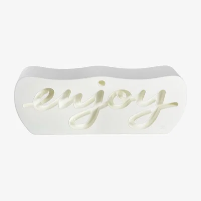 Made in Design Bench Enjoy plastic material / 2 seats - L 124 cm / Indoor & outdoor - Slide