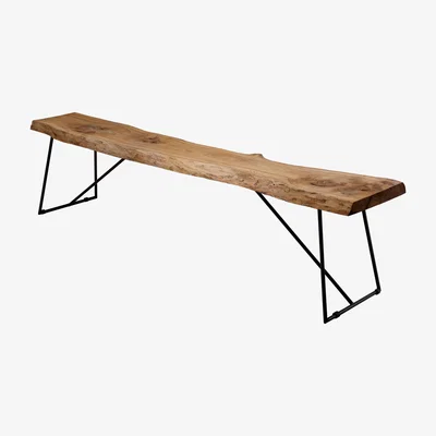 Made in Design Old Times Bench - / L 190 cm - Wood by Zeus Black/Natural wood