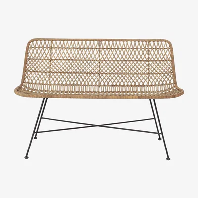 Made in Design Hallie Bench - / L 120 cm - Rattan by Bloomingville Beige/Natural wood