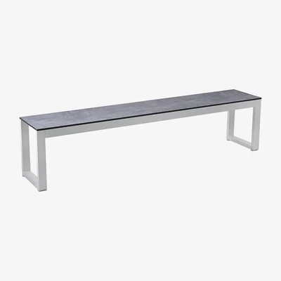 Made in Design Perspective Bench - L 187 cm / Concrete effect by Vlaemynck Grey