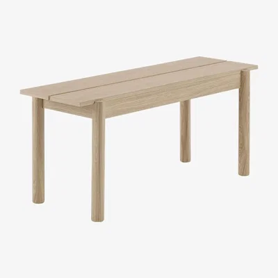 Made in Design Linear WOOD Bench - / Wood - L 110 cm by Muuto Natural wood