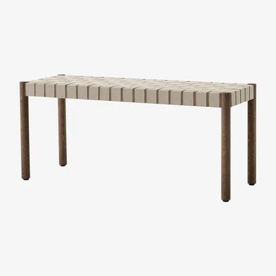 Made in Design Betty TK4 Bench wood brown / L 105 cm - Linen straps - &tradition