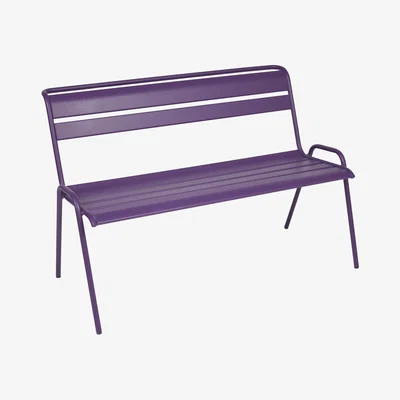 Made in Design Monceau Bench with backrest - W 116 cm - 2 to 3 guests by Fermob Purple