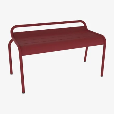 Made in Design Luxembourg Stackable bench metal red / Compact - 2 seater / L 97 cm - Fermob