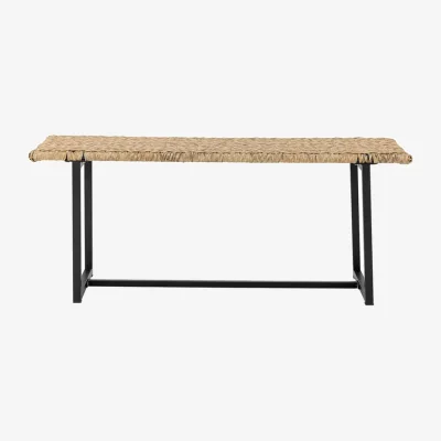 Made in Design Adilly Bench cane & fibres beige / L 114 cm - Bloomingville