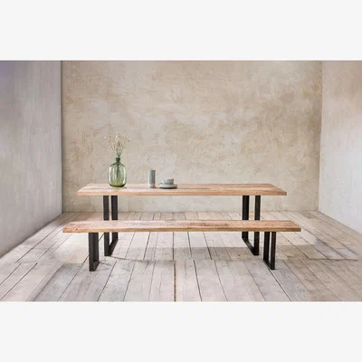 Nkuku nkuku Fia Bench | Seating | Natural Mango Wood | Large