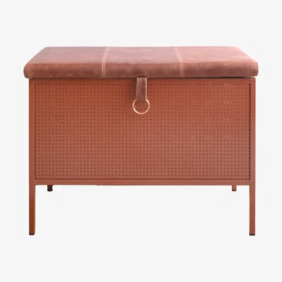 Nordic Nest Maze Frank storage bench Cinnamon-vintage cognac