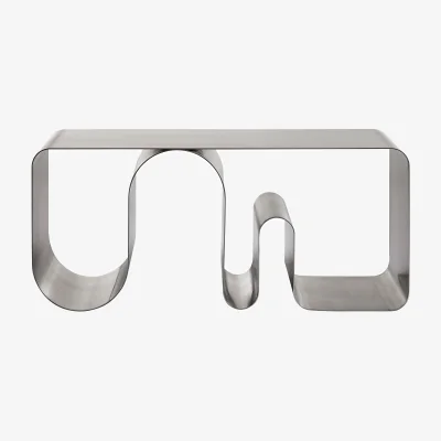 Nordic Nest AYTM Curva solid bench Silver-coloured 100 cm