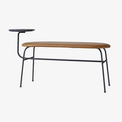 Nordic Nest Audo Copenhagen Afteroom bench Black-cognac