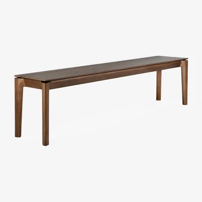 Nordic Nest Ethnicraft Bok bench Dark stained teak 186 cm