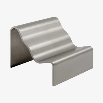 Nordic Nest Muuto Dream View bench Brushed steel 100 cm
