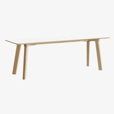 Nordic Nest HAY CPH215 Deux 2.0 bench 140 cm Pearl white-untreated beech