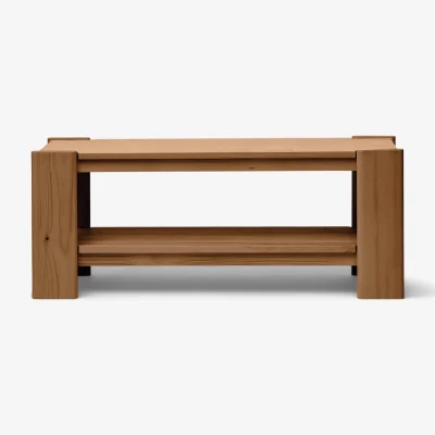 Nordic Nest Form & Refine Beam bench Deep brown pine 112x45x33 cm