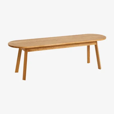 Nordic Nest HAY Triangle Leg bench water-based lacquered oak 200 cm