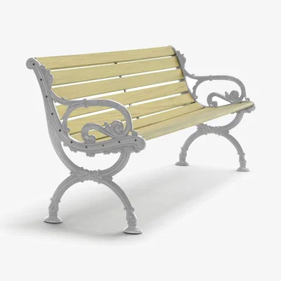 Nordic Nest Byarums bruk Byarum sofa Pine impregnation-raw aluminum frame-155 cm