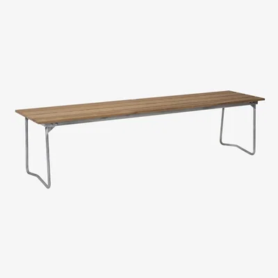Nordic Nest Grythyttan Stålmöbler Bänk 9 bench Oak oil-170 cm-hot-dip galvanized