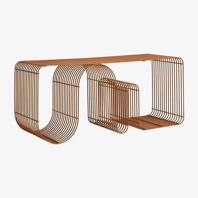 Nordic Nest AYTM Curva seating bench 100 cm Amber