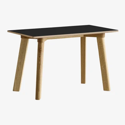 Nordic Nest HAY CPH215 Deux 2.0 bench 75 cm Black laminate-lacquered oak