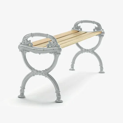 Nordic Nest Byarums bruk Byarum Bench Pine impregnation raw aluminum frame