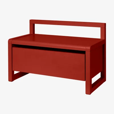 Nordic Nest Ferm Living Little Architect storage bench Poppy Red 60x30x41.2 cm