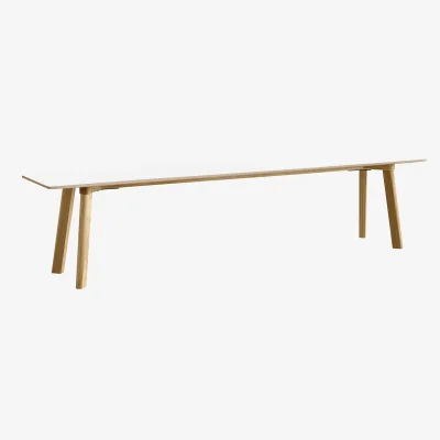 Nordic Nest HAY CPH215 Deux 2.0 bench 200 cm Pearl white-lacquered oak