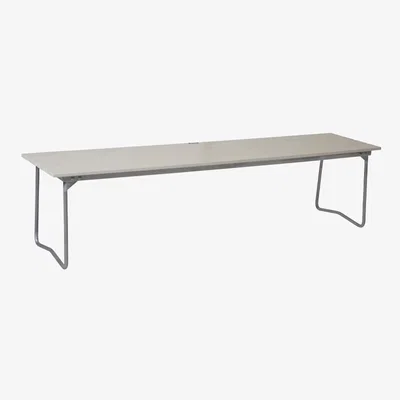 Nordic Nest Grythyttan Stålmöbler Bänk 9 bench Oak white lacquer-170 cm-hot-dip galvanized stand