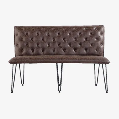 Oak&More Austin 140cm Brown Studded Back Bench