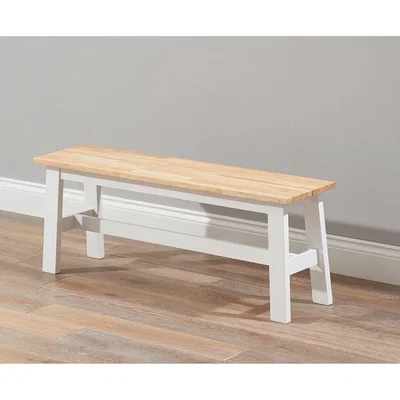 Oak&More Chiltern Large white and oak bench