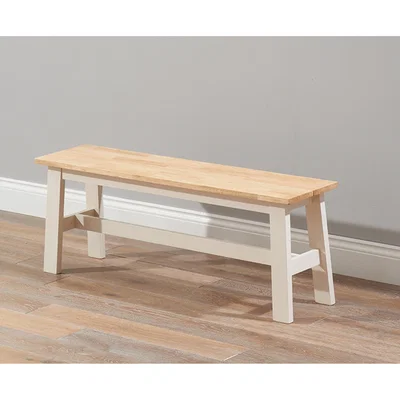 Oak&More Chiltern Large Cream and Oak Bench