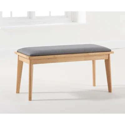 Oak&More Sacha Grey and Oak Large Dining Bench