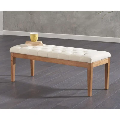 Oak&More Camille Medium Cream Fabric Bench