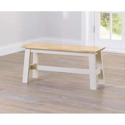 Oak&More Chiltern Oak and Cream Bench