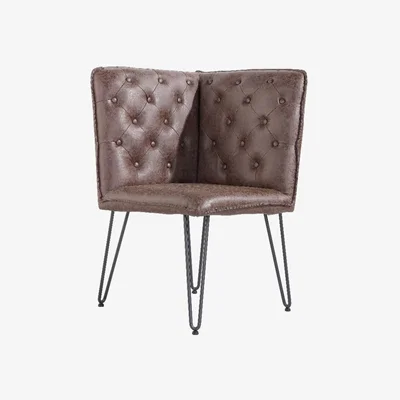 Oak&More Austin Brown Studded Back Corner Bench