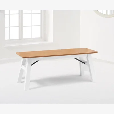 Oak&More Ex-display Laurel Oak and White Bench