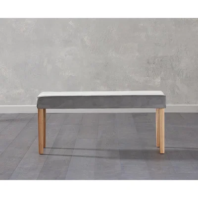 Oak&More Mia Small Velvet Grey Bench